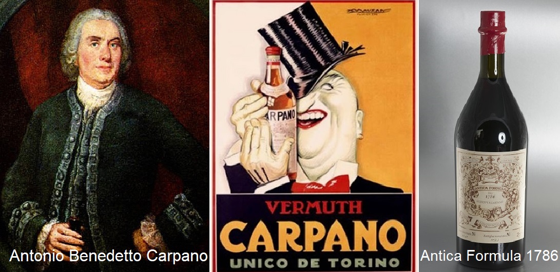 Carpano Antionio - Porträt, Plakat und Flasche