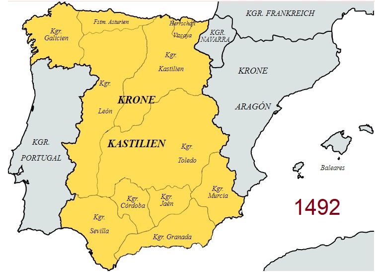 Kastilien - Königreich Kastilien 1492